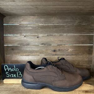 Mens Asolo Brown Nubuck Leather Low Casual Athletic Sneakers Shoes Size 13 D GUC